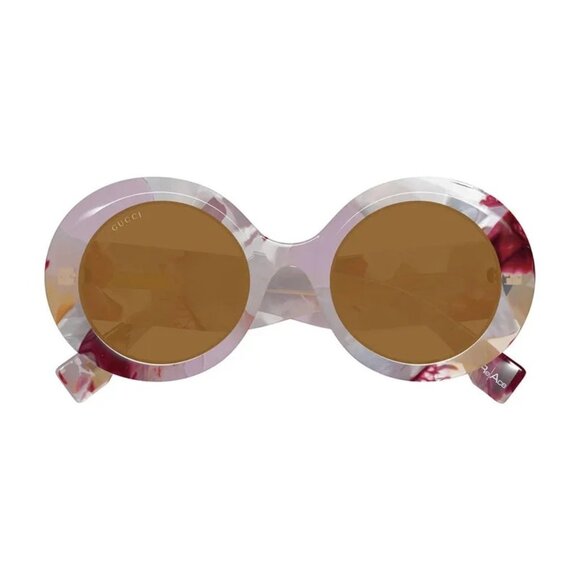 NEW GUCCI SUNGLASSES GG1748S 001 HAVANA PINK WOMEN ROUND EYEWEAR - Picture 2 of 3